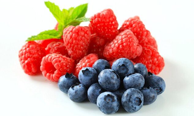 Raspberry dan blueberry - beri yang meningkatkan potensi pada pria